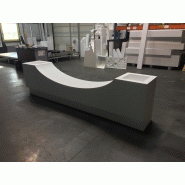 Jardinière avec assise en résine Ultra® - sur mesure, résistante aux UV et aux chocs, intérieur/extérieur_3