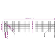 Vidaxl clôture en treillis métallique et piquet d'ancrage vert 1x10m 154113_3