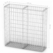 Vidaxl panier de gabion avec couvercle fil galvanisé 100 x 100 x 30 cm 141041_3