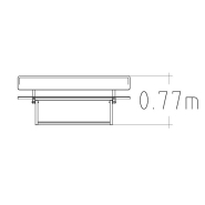 Sofa public Ekeby HPL - 8101557 - Hags - empilable et beige/svart - 1760 mm de long_3