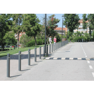 Borne Hospitalet - H214 - Mobilier Urbain en acier zingué avec anneau inoxydable_3