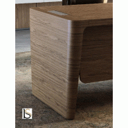 Bureau droit X10- Officity - Non, Noyer américain, 250 x 100 cm_3