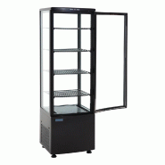 Vitrine réfrigérée panoramique avec portes incurvées Série C noire 235L - Polar - DP289_3