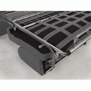 Canapé convertible express CRÉPUSCULE - Matelas 140 cm Comfort BULTEX® - Tissu tweed fashion gris foncé_3