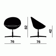 Fauteuil d'accueil Design AGIO - Offisit - Noir_3