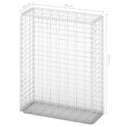 Vidaxl panier de gabion avec couvercle fil galvanisé 100 x 80 x 30 cm 141040_3