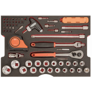 Caisse à outils Aluminium - 145 pcs - 4750ALC01FF1 avec boîtier robuste et outils variés_3