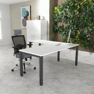 Bureau d'angle Tempo - Mobel Linea. - 160, Anthracite, Blanc, Non_0