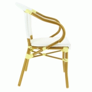 Ligne chr- fauteuil en aluminium aspect bambou biarritz_3