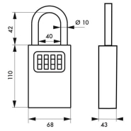 Boîte à clé avec anse à combinaison - THIRARD - Alliage moulé - Joint d'étanchéité - Garantie 5 ans_3