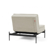 Innovation Living - Fauteuil lit design DUBLEXO Lauge Mixed Dance Natural convertible 90x115 cm - pieds métal noir_3