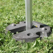 Tente pliante 3x3m grise - Structure aluminium 40 mm - 4 poids de lestage 12kg inclus_3