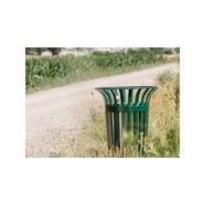 Poubelle publique Up17 - Corbeille Flor - Novatilu - 50 litres - Acier zingué_3