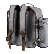 Sac à dos pique-nique isotherme en polyester 600D RPET - Set vaisselle 4 personnes et couverture incluse_3