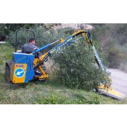 Broyeur forestier avec système flottant sur bras et rotor