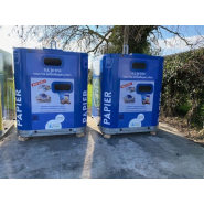 Borne aérienne résistante et certifiée pour collecte d'emballages