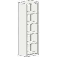 Armoire à rayonnages Akaze - 1 à 4 tablettes réglables - Dimensions variées_3