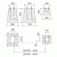 Barrière levante lisse alu télescopique (largeur de passage de 3,05 m à 6,40 m)_3