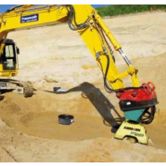 Plaque de compactage adaptable pour pelle 12 à 40 tonnes - Ammann France - APA 100/88 2M - Largeur 880 mm_3