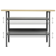 Vidaxl établi gris 120x60x85 cm acier 145344_3