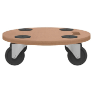 Vidaxl chariots sur roulettes 2 pcs rond bois d'ingénierie 154887_3