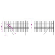 Vidaxl clôture en treillis métallique anthracite 0,8x25 m 154200_3