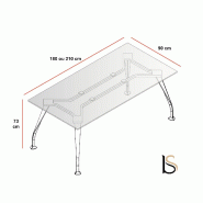Bureau de Direction en verre Segno- Dellarovere - 210, Transparent_3