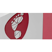 Enseigne lumineuse drapeau avec faces ajourées et profils en plexiglas - Personnalisable_3