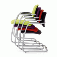 Fauteuil de réunion tissu, Roméo - Sitek - Bleu_3