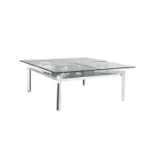 Table basse Quatuor - verre trempé 12mm et acier satiné - fabrication française_3