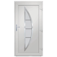 Vidaxl porte d'entrée blanc 88x200 cm pvc 3187867_3