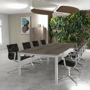 Table de reunion tempo 8-10 personnes - MOBEL LINEA - alu, 300, chêne grisé_3