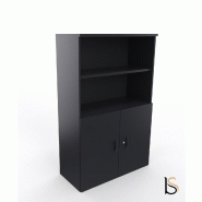 Armoire moyenne avec portes basses - Mobel Linea - 100, Gris anthracite_3