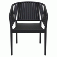 Fauteuil restaurant moderne Noa - NOIR_3