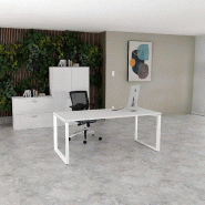 Bureau droit individuel Star - Mobel Linea - Blanc, Non_0