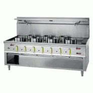 Fourneau wok 6 Bruleurs L 2250 (2xØ290) Avec Rideau D'eau ASIA II CR  BERTRAND - JUMBO_3