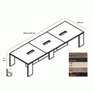 Table de réunion Lithos pour 8 à 10 personnes - Dellarovere - 320, Chêne_3