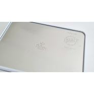 Boîte métal blanche - couvercle transparent sans charnière - Hauteur 3 cm - Réf : BA001192 - Fabriquée en France_3