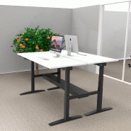 Bureau bench réglable en hauteur UP - Mobel Linea - Non, 160, Anthracite, Blanc_0