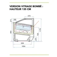 Vitrine réfrigérée service arrière idéale pour la présentation de vos délices glacés - MYRTE_3