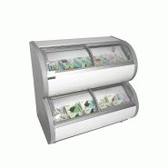 Vitrine froid négatif à deux niveaux Blanc - 408 L | Tefcold - TD500_3