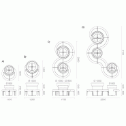 Banc public en métal double assise atech banquette modulable_3