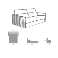 Canapé convertible express ONDA 160x190 cm - tissu personnalisable - matelas 13 cm haute résilience_3