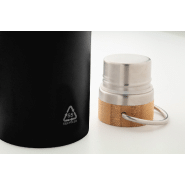 Gourde isotherme - double paroi en acier inoxydable recyclé - couvercle en bambou - 500 ml_3