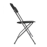 Lucy - chaise pliante en plastique attachable - Vif Furniture - gris/gris - pour extérieur et collectivité_3