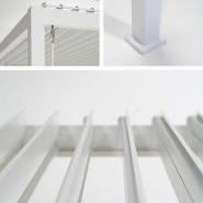 Pergola bioclimatique autoportée Ombréa® 3,6 x 3,6 m - lames orientables 100° - aluminium blanc_3