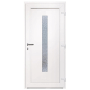 Vidaxl porte d'entrée blanc 98x208 cm pvc 3157081_3