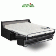 Canapé convertible express Compacto Comfort Bultex® - Matelas 120 cm - Gris anthracite - 3 places_3