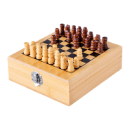 Set à vin en acier inoxydable - Jeu d'échecs en bambou avec 32 pièces et accessoires_3
