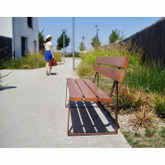Banc RIGA bois et acier_3